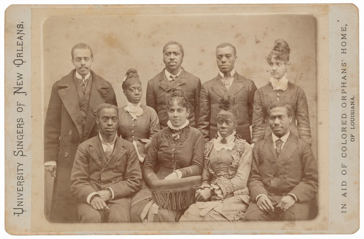 University Singers of New Orleans by Llewellyn A. Sawyer, photograph, 1874-1884