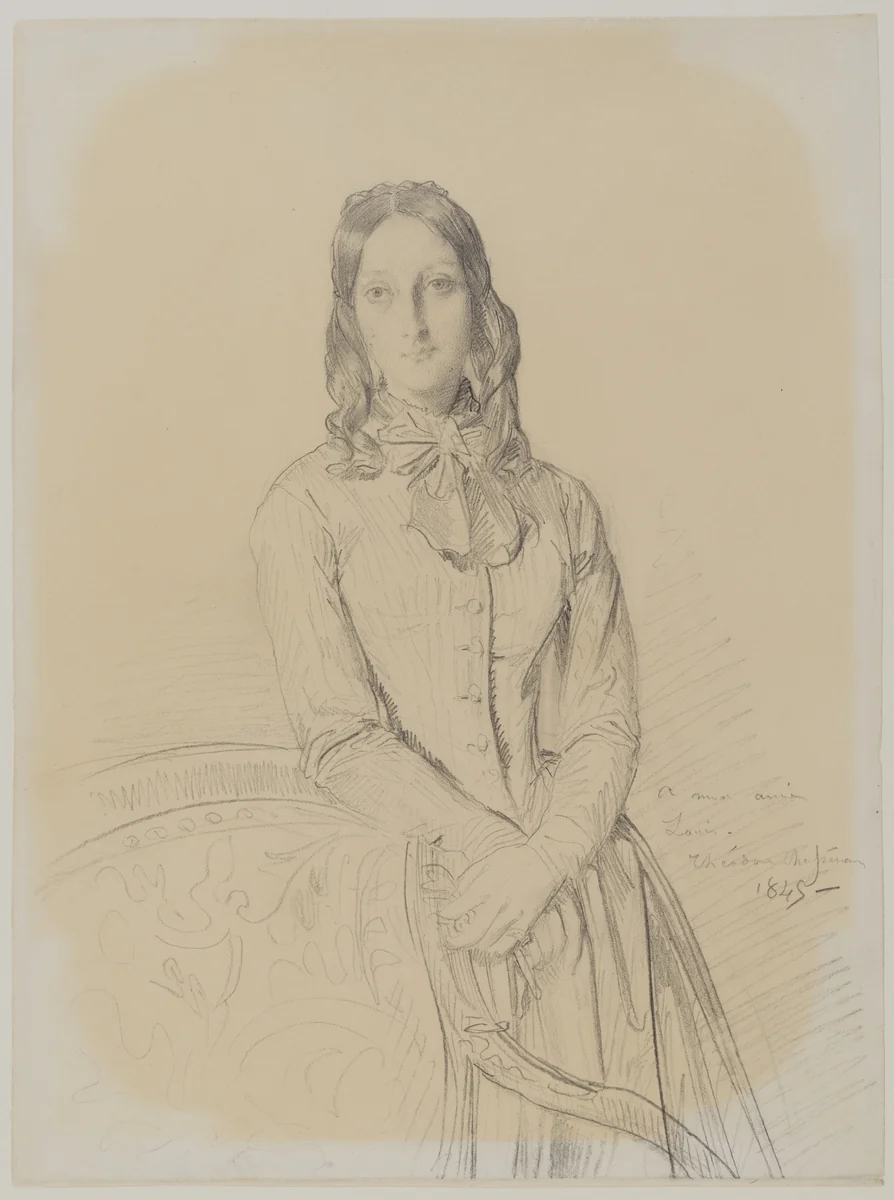 Portrait of Madame Ravaisson by Théodore Chassériau, drawing, 1846