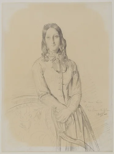 Portrait of Madame Ravaisson by Théodore Chassériau, drawing, 1846
