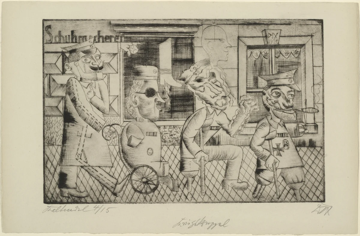 War Cripples (Kriegskrüppel) by Otto Dix, print, 1920