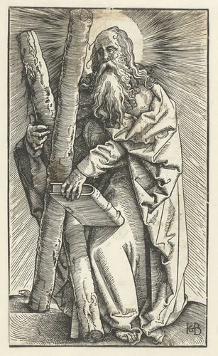 Andreas met Andreaskruis by Unknown, print, 1519