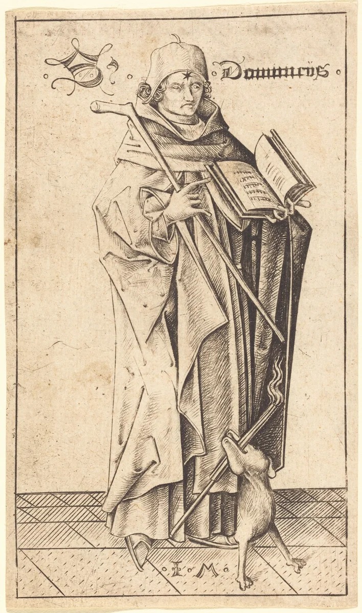 Saint Dominic by Israhel van Meckenem, print, 1470