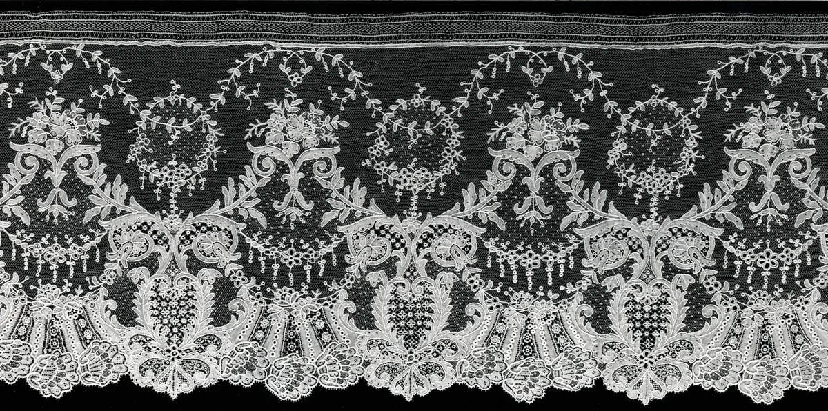 Flounce by Auguste Lefébure, textile, 1860-1879