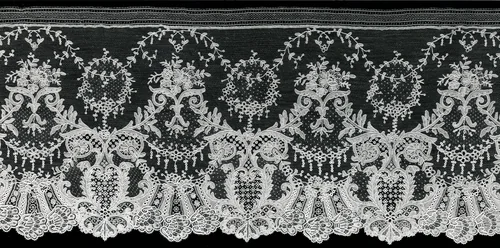 Flounce by Auguste Lefébure, textile, 1860-1879