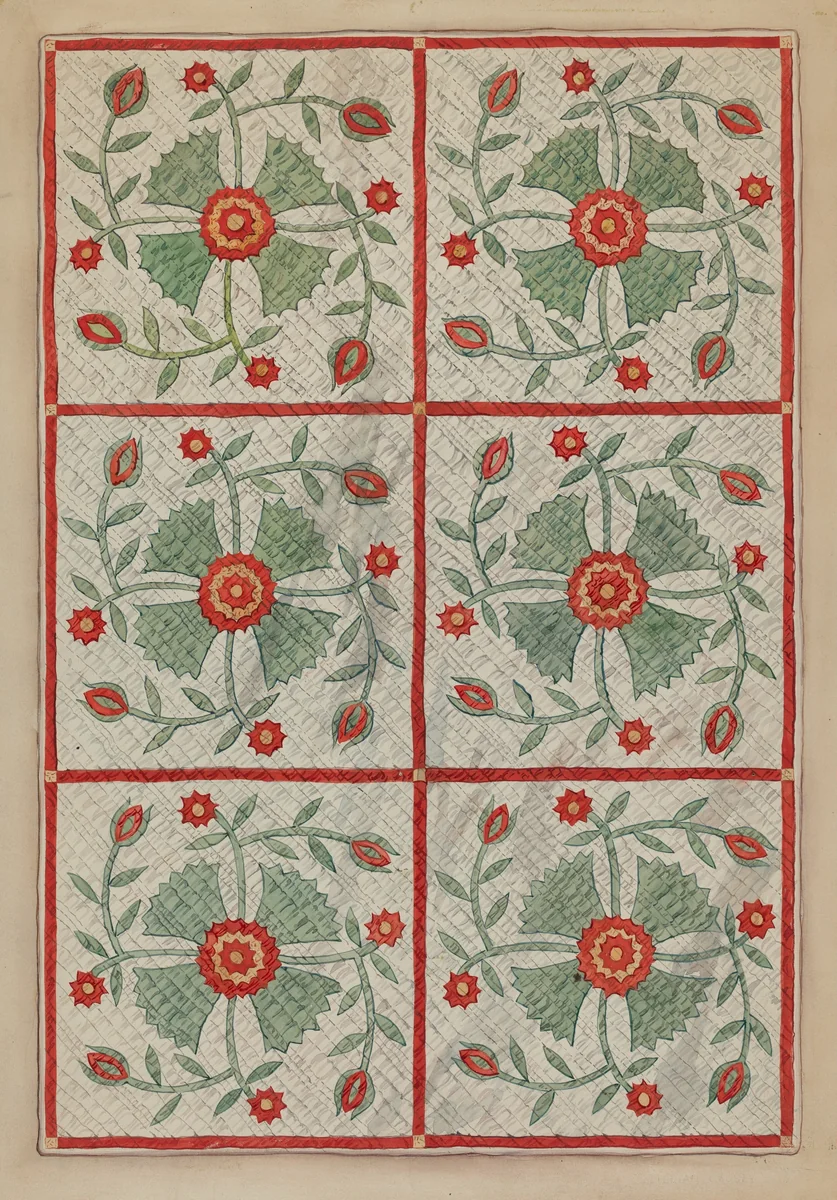 Quilt by Lillian Causey, index of american design, 1937