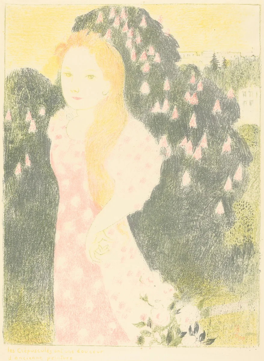 Les crépuscules ont une douceur d'ancienne peinture by Maurice Denis, print, 1892-1899
