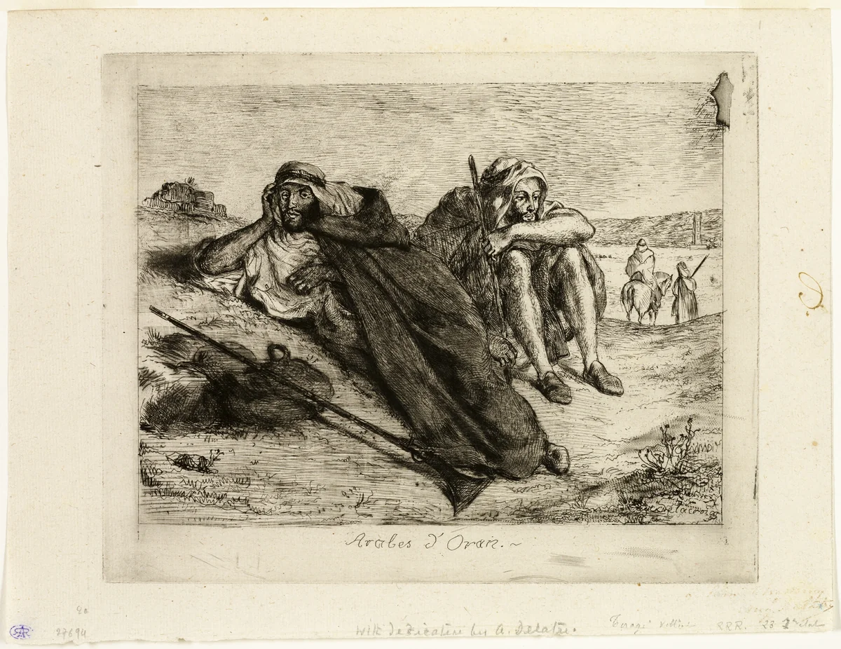 Arabs of Oran by Eugène Delacroix, print, 1833