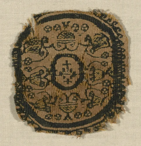 Roundel by Coptic Egypt, textile, 801-900