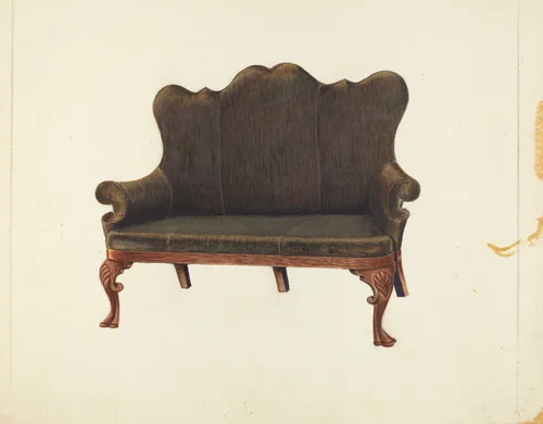 Sofa by American 20th Century, index of american design, 1935-1942