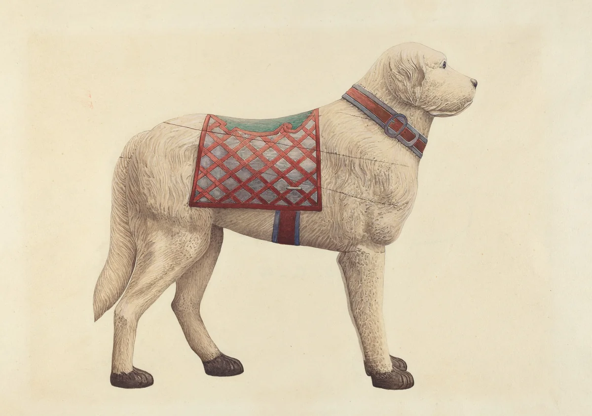 Carousel Dog by Robert Pohle, index of american design, 1938
