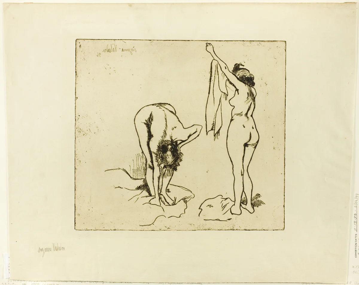 Two Women Drying Themselves by Suzanne Valadon, print, 1896