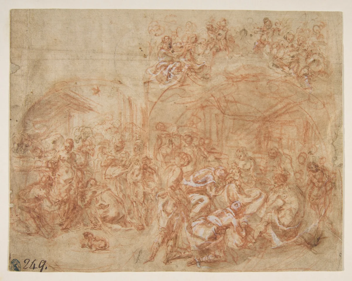 Adoration of the Magi by Cesare Pollino, drawing, 1560-1630