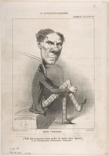Ségur d'Aguessau by Honoré Daumier, print, 1850