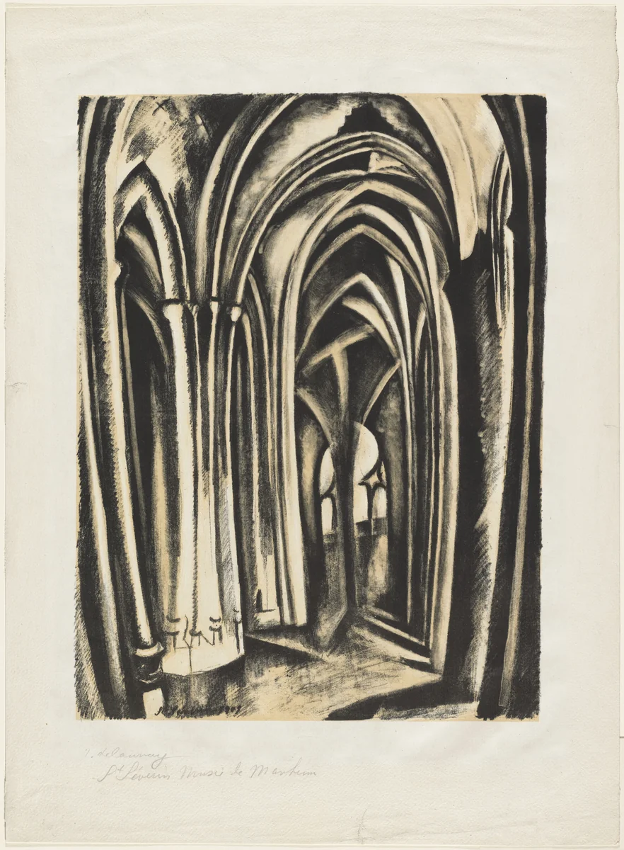 Saint-Séverin by Robert Delaunay, print, 1927