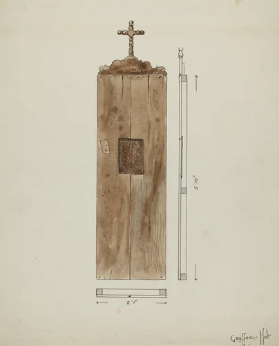 Side of Original Confessional by Geoffrey Holt, index of american design, 1936