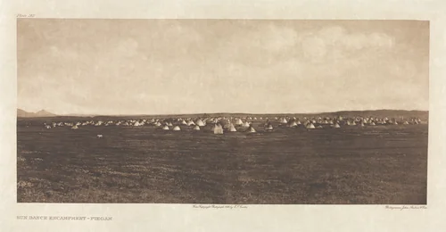 Portfolio VI, Plate 192: Sun Dance Encampment--Piegan by Edward Curtis, other, 1900