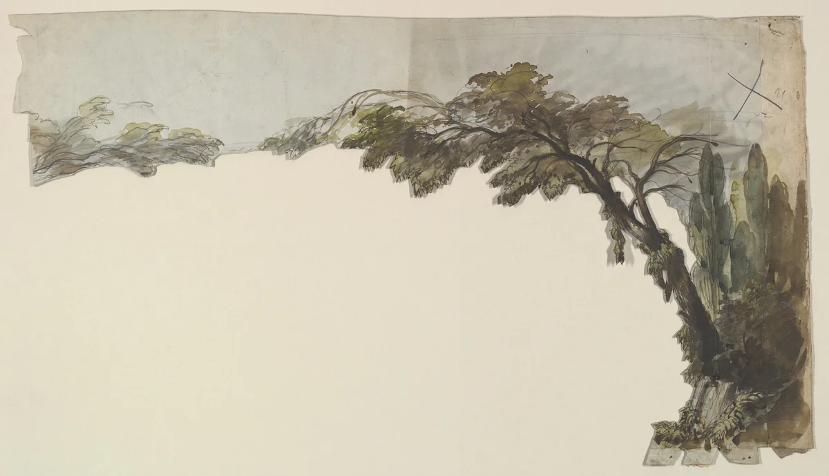 Design for a Stage Set by Eugène Cicéri, drawing, 1830-1890