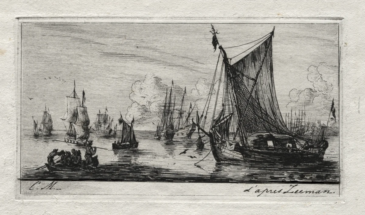 South Sea Fishers by Charles Meryon, print, 1850