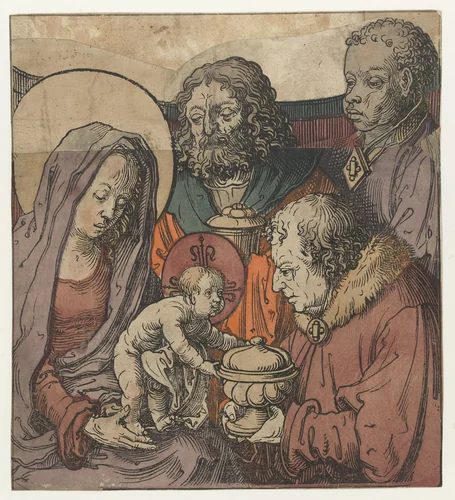 The Adoration of the Magi by Unknown, print, 1513-1517