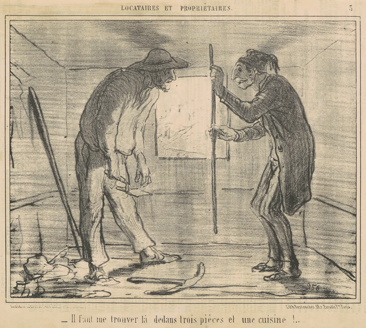 Il faut me trouver ... trois pièces ... by Honoré Daumier, print, 1856