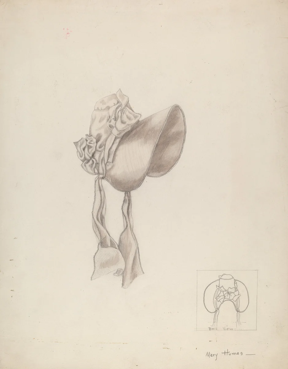 Wedding Bonnet by Mary E. Humes, index of american design, 1937