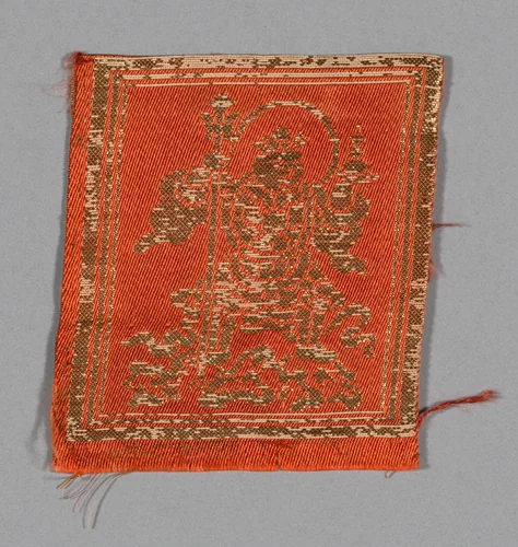 Fragment (Shitenno from Kesa) by Japan, textile, 1800-1825