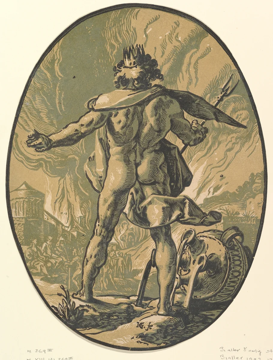 Pluto by Hendrick Goltzius, print, 1594
