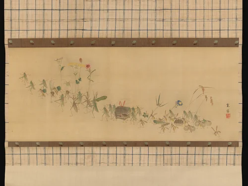 Procession of Insects by Nishiyama Kan'ei, painting, 1834-1897