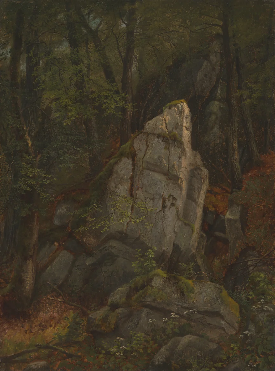Study of Rocks in Pearson's Ravine by Asher B. Durand, painting, 1850-1859