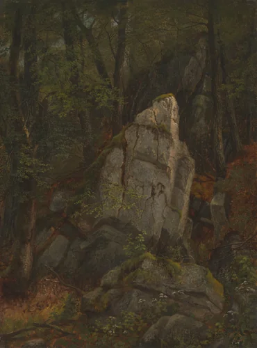 Study of Rocks in Pearson's Ravine by Asher B. Durand, painting, 1850-1859