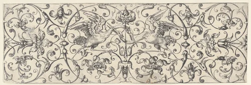 Plate 3, from "Friezes with Birds, Flowers and Meandering Wreaths and Scrolls" by Theodor Bang, print, 1600-1620
