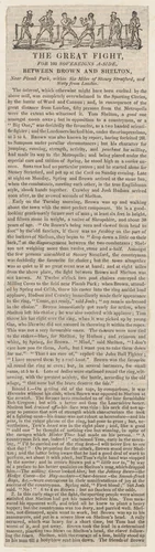 The Great Fight by William Chester Walker, print, 1824