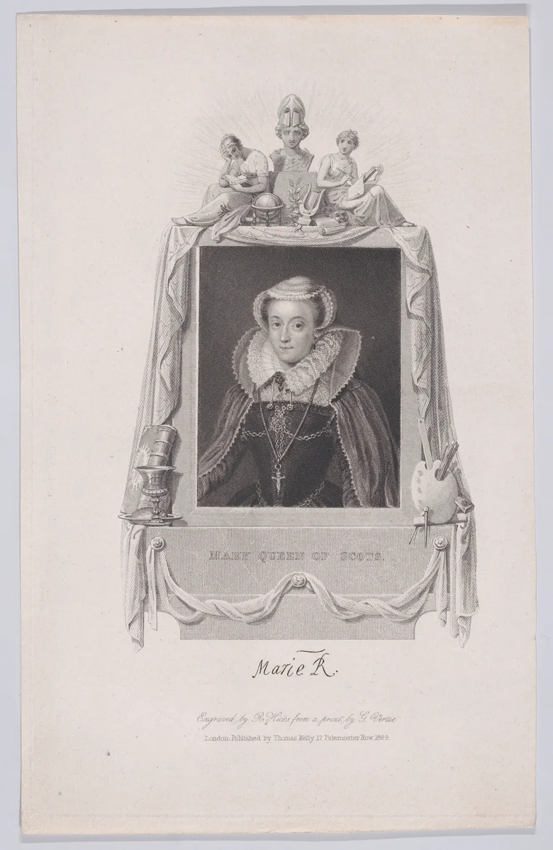 Mary, Queen of Scots by Robert Hicks, print, 1829