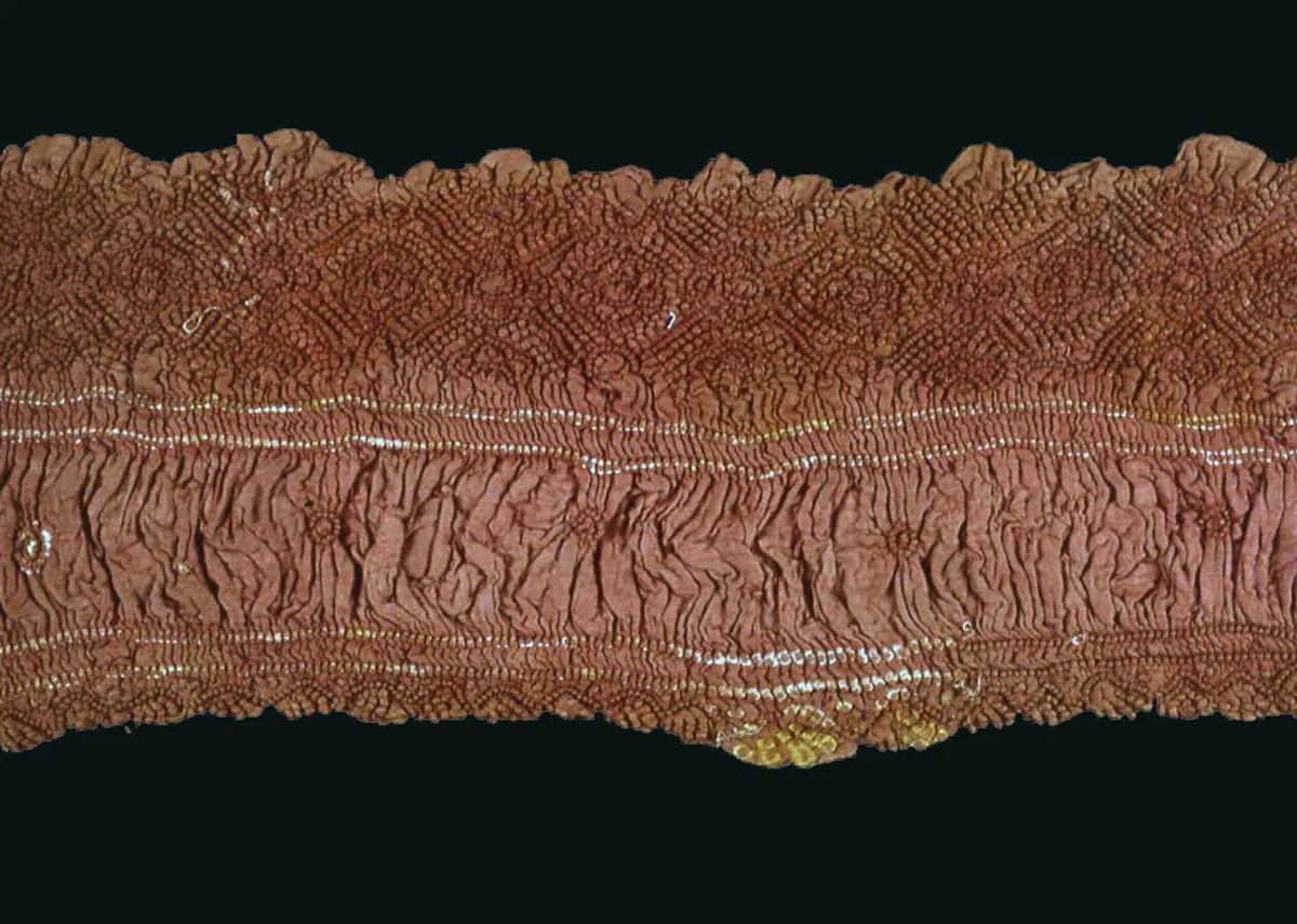 Panel by Mexico, textile, 1875-1900