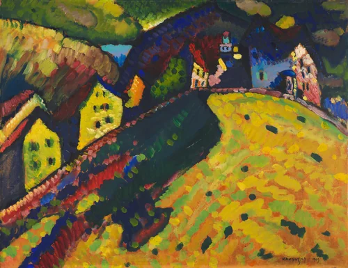 Houses at Murnau by Wassily Kandinsky, painting, 1909