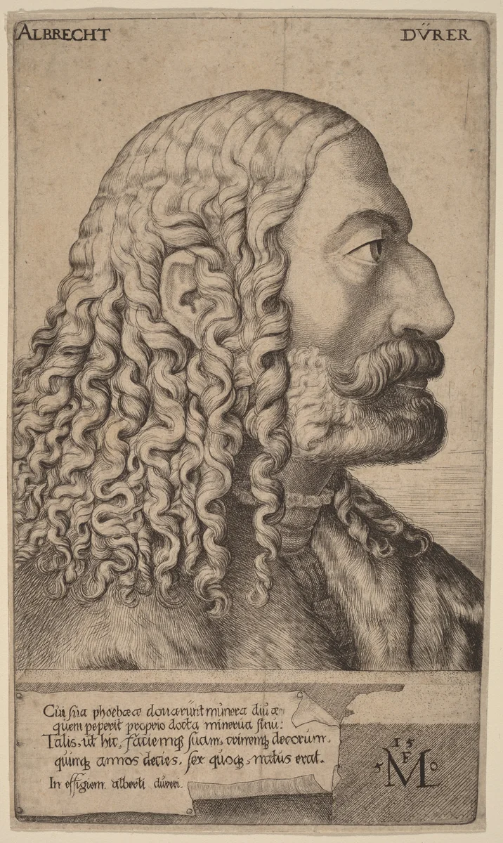 Albrecht Durer by Melchior Lorch, print, 1550