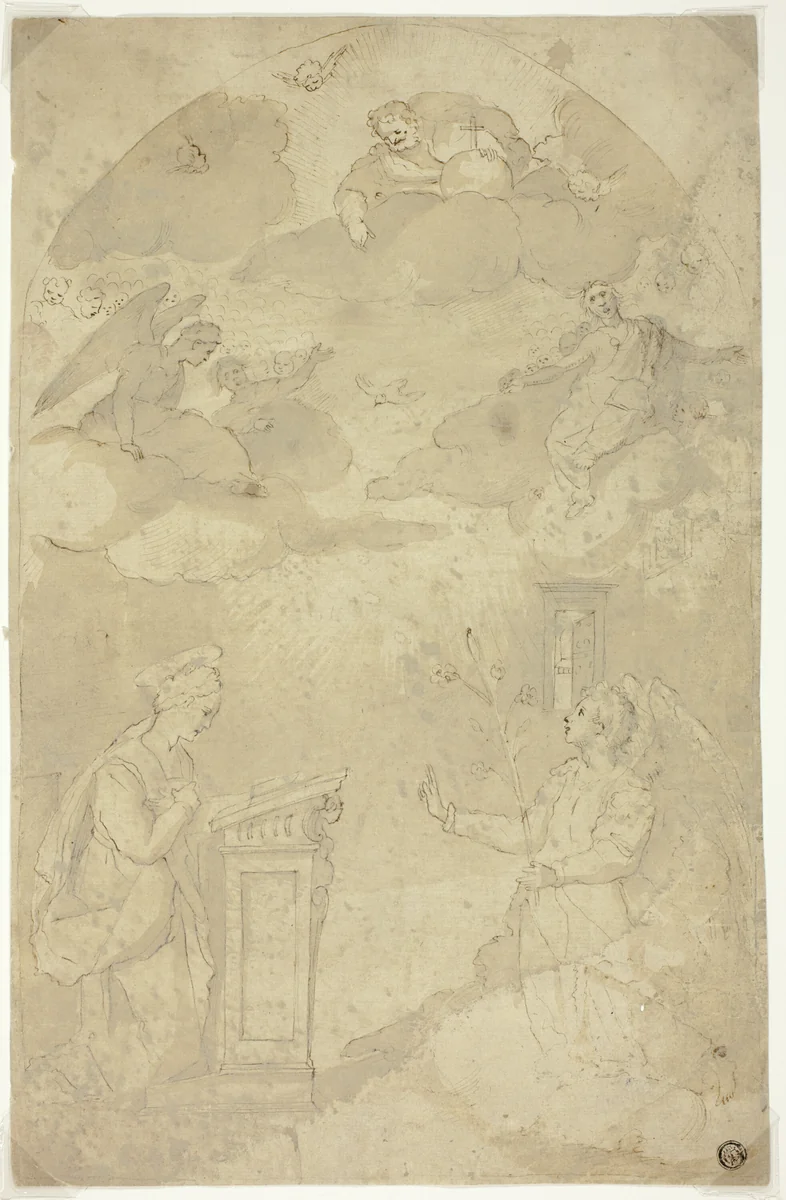 Annunciation by Andrea Boscoli, drawing, 1579-1613