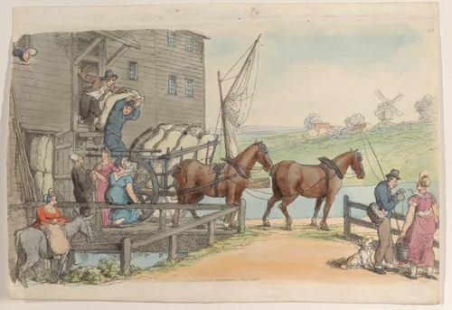 Plate 23, from "World in Miniature" by Thomas Rowlandson, print, 1816