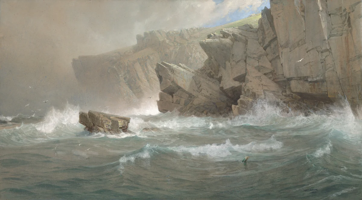 South-West Point, Conanicut by William Trost Richards, drawing, 1878-1879