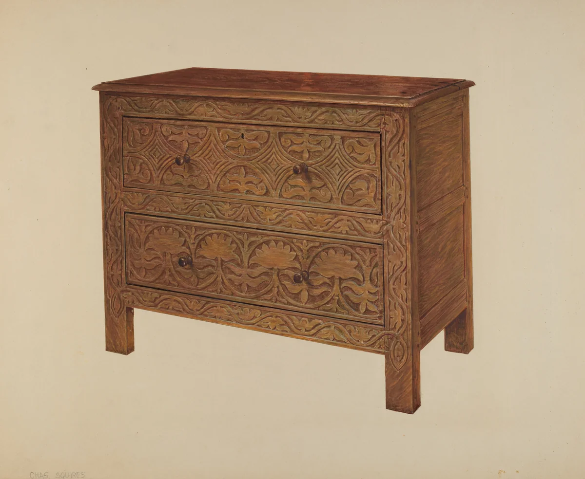 Chest of Drawers by Charles Squires, index of american design, 1938