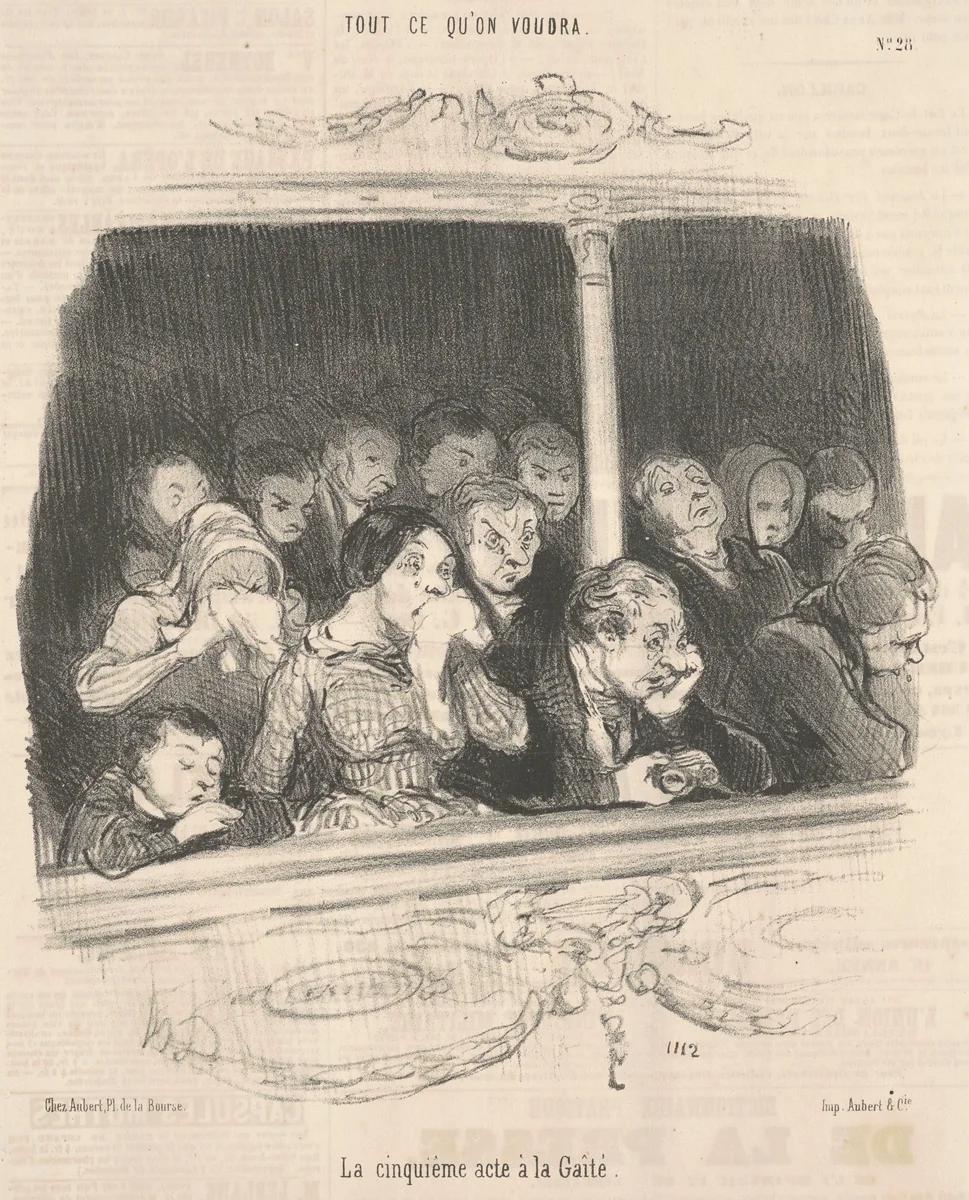 La cinquième acte a la gaité by Honoré Daumier, print, 1848