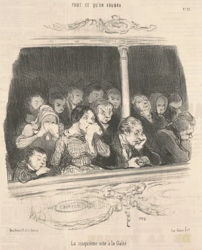 La cinquième acte a la gaité by Honoré Daumier, print, 1848