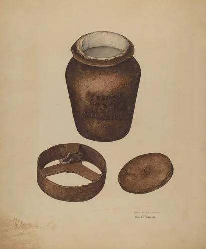 Cast Iron Fruit Jar by Doris Hollingsworth, index of american design, 1940
