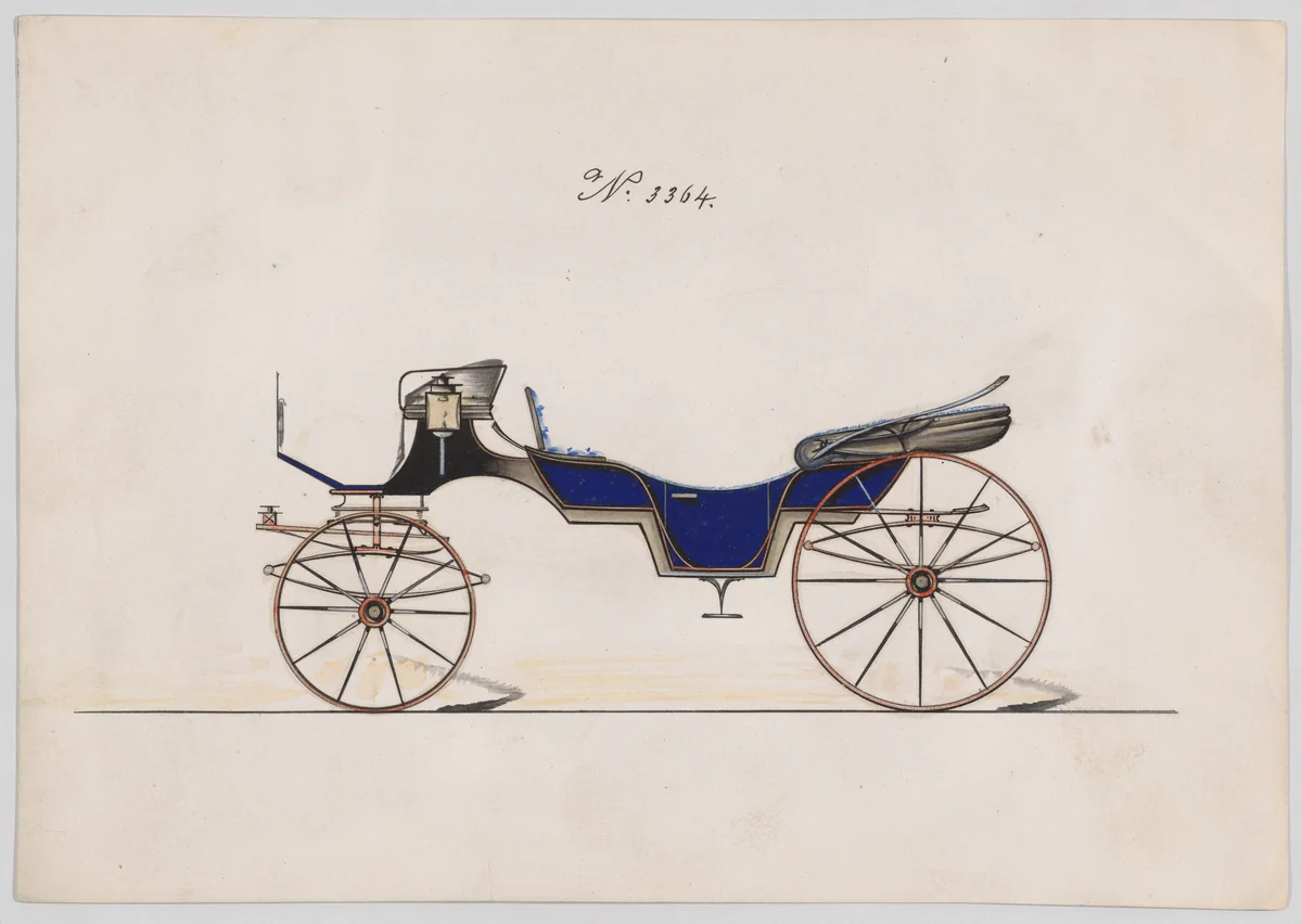 Vis-à-vis #3364 by Brewster & Co., drawing, 1877