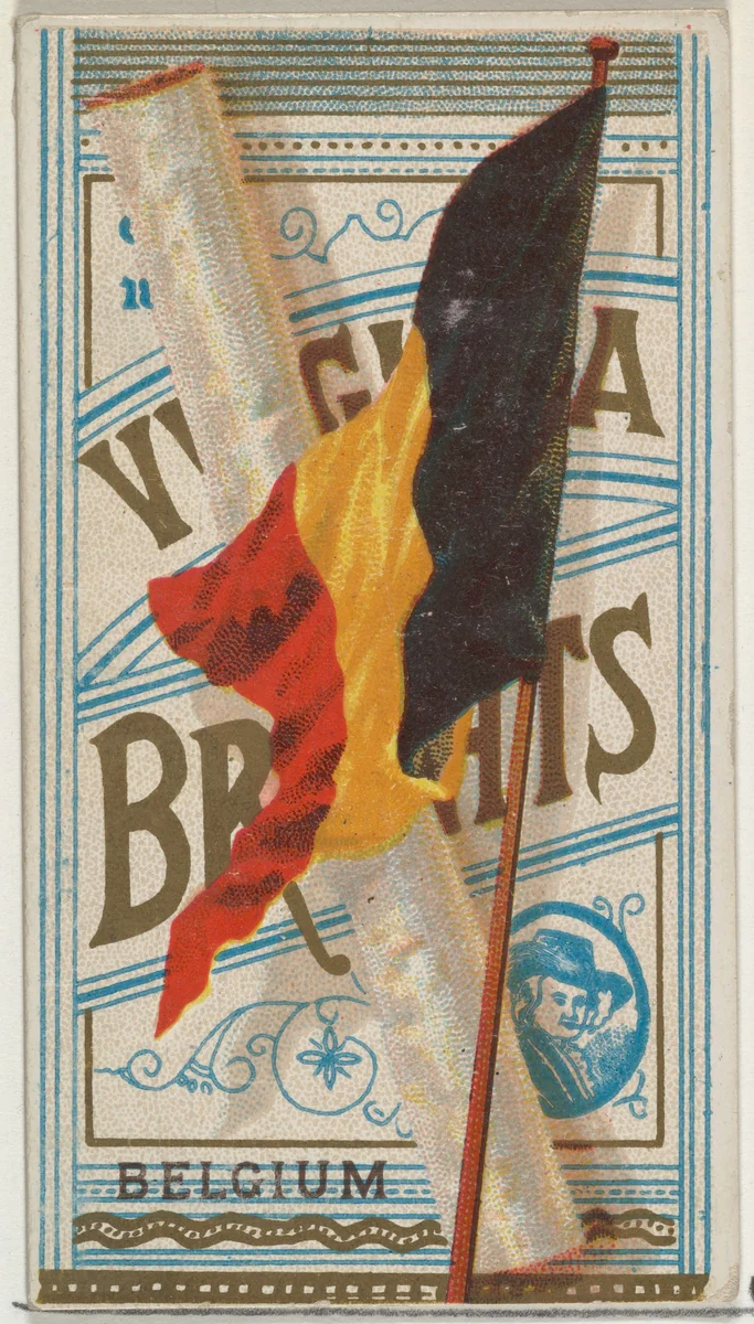 Belgium, from Flags of All Nations, Series 1 (N9) for Allen & Ginter Cigarettes Brands by Allen & Ginter, print, 1887
