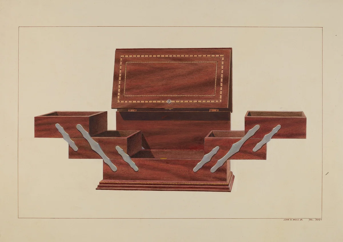 Humidor by John B. Moll, index of american design, 1938