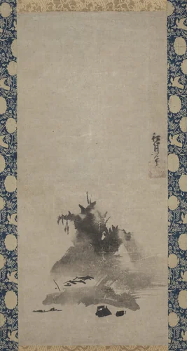 Haboku (Flung-ink) Landscape by Shūgetsu Tōkan, painting, 1505-1510