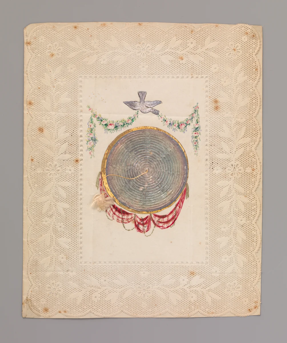 Metallic Double Cobweb Valentine by anonymous, other, 1845
