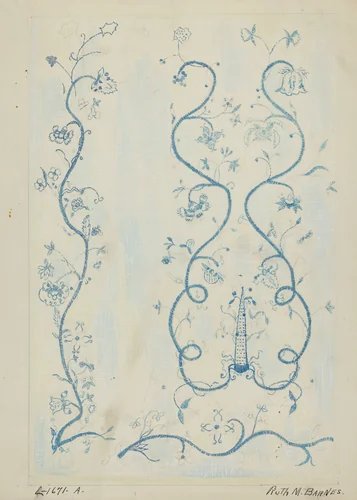 Coverlet by Ruth M. Barnes, index of american design, 1936