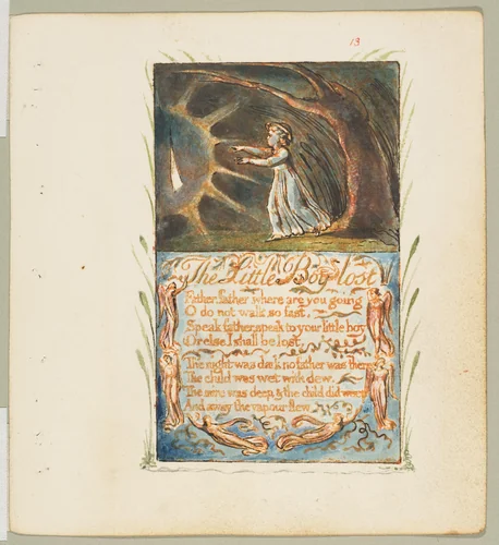 Songs of Innocence: Little Boy Lost by William Blake, print, 1789-1825